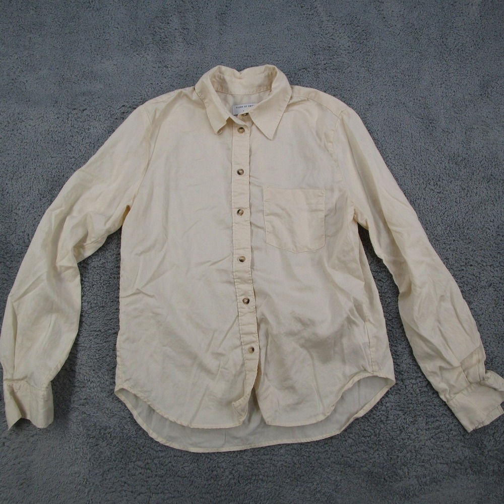 Tiger of Sweden Celosa Cream Button Down Shirt Lyocell Cotton S66447002 EU 36